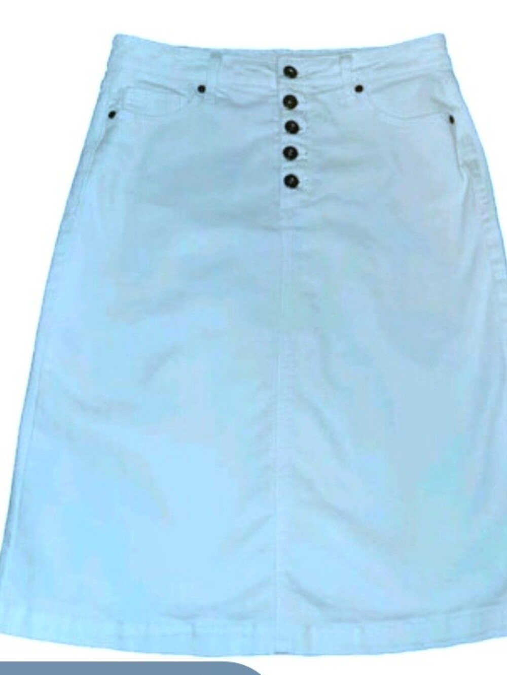 White Denim Skirt